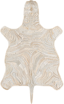 Ornamental Ivory Hide Rug