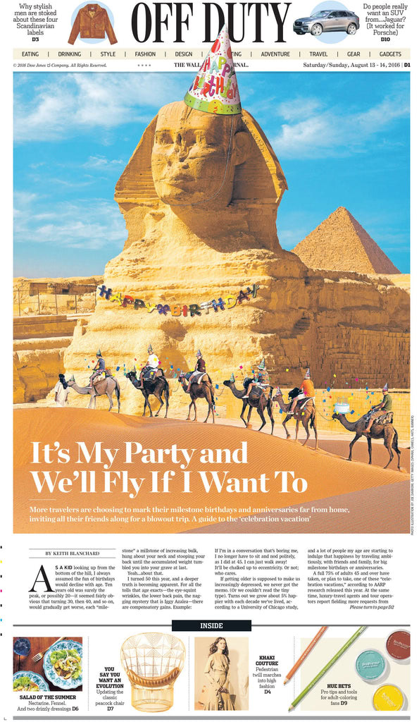 Wall Street Journal "Off Duty" | August 2016
