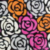 Procession 7801 luxury designer rug with abstract roses on a black ground.
