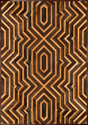 Ricochet 11368 is a luxury designer rug with geometric hexagons in rich tones.