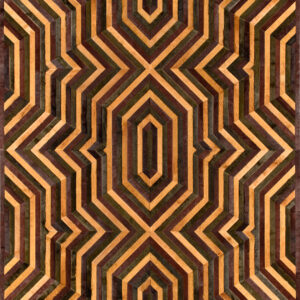 Ricochet 11368 is a luxury designer rug with geometric hexagons in rich tones.