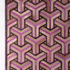 Mirage 18307 luxury designer rug featuring geometric cubes in brown, gold, and pink.