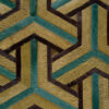 Mirage 16077 luxury designer rug with angular geometric pattern in plush hide.