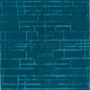 Luxury designer teal wool rug, abstract geometric brick pattern, rounded corners.