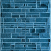 Luxury blue designer rug with geometric pattern, handmade high-end wool rug.