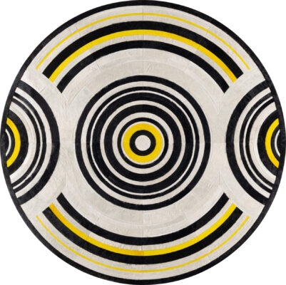 Spotlight-18872 is a luxury designer rug with bold concentric geometric patterns.