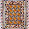 Lady 24390 is a luxury designer rug featuring handmade wool with vibrant sun motifs.