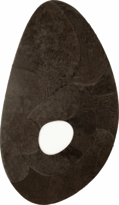 Luxury designer rug with a dark brown, textured, handmade wool and silk design.
