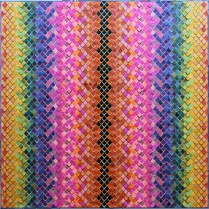 The Slither 02772 is a luxury designer rug with vibrant geometric diamond patterns.