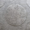 Atlas 03145 luxury designer rug with gray textured surface and overlapping oval motifs.