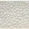Rectangular beige designer rug with a textured stone-inspired pattern in luxury wool.
