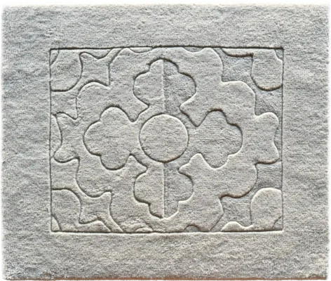 Designer rug inspiration with ornate, symmetrical curves and a central medallion motif.