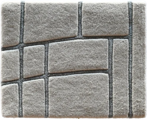 A square designer rug with a textured pattern resembling high end natural stone tiles.