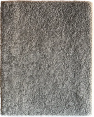 A square sample of luxury designer rug, light gray with a soft, textured high-end finish.
