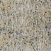 Luxury custom wool designer rug sample with abstract beige, blue, and brown brushstrokes.