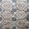 Winterlude Hide 26667 designer rug features geometric motifs in beige, black, and brown for a high-end, luxury handmade hide rug look.