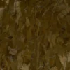 This luxury designer rug features dark brown and olive green organic, wavy patterns in a high-end handmade hide rug style.