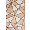 Silhouette Hide 14495 displays a luxury designer rug with gold and white abstract geometric lines, handmade from high quality hide.