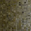 Confusion Hide 28074 designer rug with textured brown and olive green hide tiles.