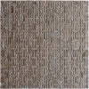 A luxury custom rug with interlocking T-shapes in brown and beige, perfect for high end designer interiors.