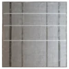 Luxury custom designer rug in light gray wool with grid pattern, handmade silk accents.