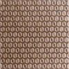 Luxury designer rug with interlocking hexagons in brown, handmade from premium silk and wool.