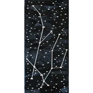 Black sky with white stars and constellation, ideal for luxury custom designer rugs.