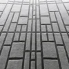 Tower Wool 15486 luxury designer rug with textured gray handmade wool and geometric grid pattern.