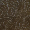 Luxury designer rug in rich brown, featuring abstract contour lines on high quality wool.