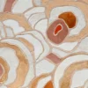 Bloom Hide 16038 luxury designer rug with abstract organic shapes in beige, tan, and orange.