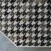 Close-up of Blackdog Wool 15851 luxury designer rug, handmade wool with houndstooth.