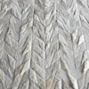 Close-up of luxury designer rug in herringbone, handmade from premium Lance Hide 14723.