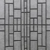 Tower Wool 15486 is a luxury handmade wool designer rug with a gray geometric grid pattern.