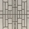 Tower Wool 15486 designer rug features a gray geometric pattern in luxury handmade wool.