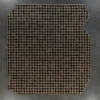 The Blackdog Wool 15851 luxury designer rug features a black and brown houndstooth pattern with a unique top right cut-out corner.