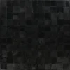 A grid of luxury designer hide squares evokes high end handmade rug textures and hues.