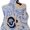 The Bloom Silk Wool 30123 is a luxury handmade designer rug with blue and beige abstract swirls.
