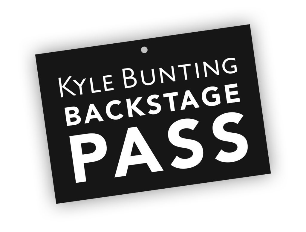 Backstage pass for website